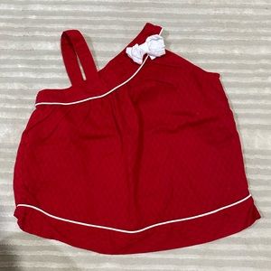 Gymboree Red Tank Top with White Trim